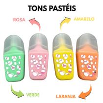 Marca texto dalmata kit com 4 tons pastéis criativo colorido