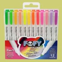 Marca Texto e Fineliner 12 Unidades - Fofy