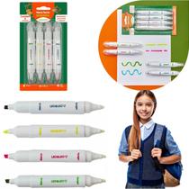 Marca Texto Escolar Apagável 4 Cores Leo E Leo
