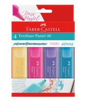 Marca Texto FABER-CASTELL Textliner 46 Pastel 4 Cores