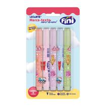 Marca texto fini com aroma 05 unidades - leoarte Marca texto fini com aroma 05 unidades - leoarte