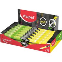 Marca Texto Fluo Duo Formato Caneta 2 Cores Verde E Amarelo