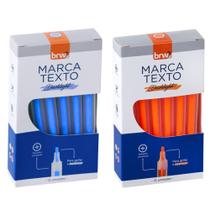 Marca Texto Fluorescente Transparente 4 Cores BRW 4 Caixas 12 Unidades Cada