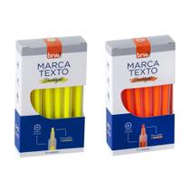 Marca Texto Fluorescente Transparente 4 Cores BRW 4 Caixas 12 Unidades Cada