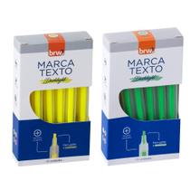 Marca Texto Fluorescente Transparente 4 Cores BRW 4 Caixas 12 Unidades Cada