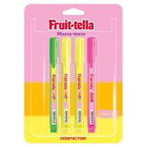 Marca Texto Fruit-tella Com 4 Cores Compactor Marca Texto Fruit-tella Com 4 Cores Compactor