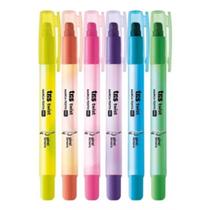 Marca Texto Gel Twist 6 Cores Tris destaca sem manchar livro estudante faculdade escolar