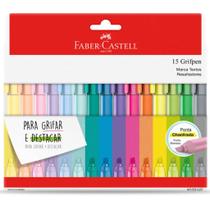 Marca Texto Grifpen FABER CASTELL Marcador 15 Cores Marca Texto Grifpen FABER CASTELL Marcador 15 Cores