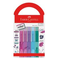 Marca Texto Grifpen Ponta Chanfrada Faber-castell com 5 Cores - FABER CASTELL LINHA VERMELHA Marca Texto Grifpen Ponta Chanfrada Faber-castell com 5 Cores - FABER CASTELL LINHA VERMELHA