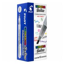 Marca Texto Lumi Color Shadow Cinza 12 Unidades - Pilot Marca Texto Lumi Color Shadow Cinza 12 Unidades - Pilot