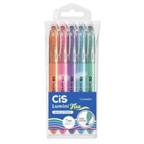 Marca Texto Lumini Flex Pastel Estojo com 5 Cores - Cis Marca Texto Lumini Flex Pastel Estojo com 5 Cores - Cis