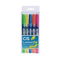 Marca Texto Lumini Gel Cis C/5 Cores