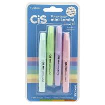 Marca texto lumini pastel com 4 mini sertic