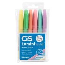 Marca Texto Luminoso Lumini Pastel 6 Cores Cis Es Pm