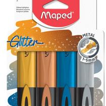 Marca texto maped-coleção fluopeps glitter metal-blister x 4