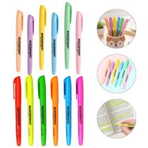Marca Texto Masterprint Neon E Pastel Escolar 12 Cores para Estudo e Trabalho