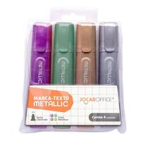 Marca Texto Metálico Estojo C/4 Und Jocar Office