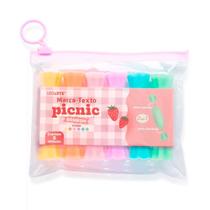 Marca-Texto Mini 2 em 1 Bombom Picnic com 6 Cores - Leo&Leo