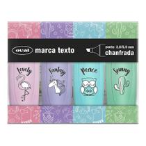 Marca Texto Mini 4 cores Tons Pastel, Oval