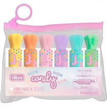 Marca Texto Mini Candy Ponta Dupla Estojo C/6 Tilibra 352896