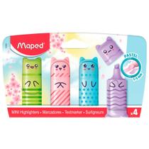 Marca Texto Mini Cute Pastel com 4 Cores - Maped
