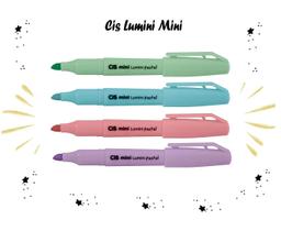 Marca Texto Mini Lumini Pastel - Kit C/4