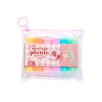 Marca-Texto Mini Picnic Bombom Leo Arte - 6 Cores Vibrantes