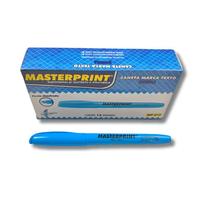 Marca Texto Neon Azul Ponta Chanfrada Masterprint 12un Azul