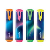 Marca texto neon nightfall - kit com 4 cores maped