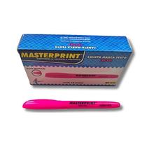 Marca Texto Neon Rosa Ponta Chanfrada Masterprint 12un