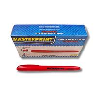 Marca Texto Neon Vermelho Ponta Chanfrada Masterprint 12un Vermelho