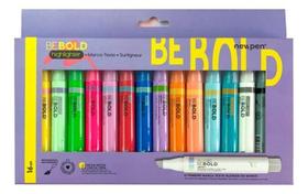 Marca Texto Newpen Be Bold Perfumado - Kit Com 16 Cores