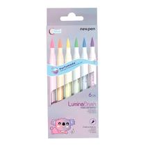 Marca Texto Newpen Lumina Brush 6 Cores Perfumada Marca Texto Newpen Lumina Brush 6 Cores Perfumada
