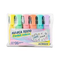 Marca Texto Pastel Colors Acrilex Com 6 Unidades