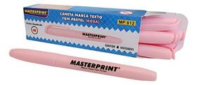 Marca Texto Pastel Rosa Ponta Chanfrada Masterprint 6un
