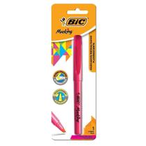 Marca Texto Pink Bic Fluorescente Ponta Chanfrada C/1 Un