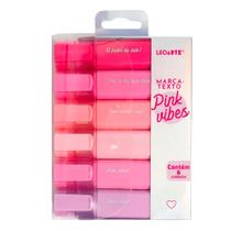 Marca Texto Pink Vibes com 6 cores - Leo&Leo