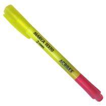 Marca Texto Ponta Dupla Amarela/Rosa Traço 3.8mm Acrilex