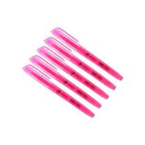 Marca Texto Rosa Fluorescente chanfrado BRW 12un Marca Texto Rosa Fluorescente chanfrado BRW 12un