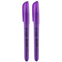 Marca Texto Roxo Cores Fluorescentes Escolar 2 Unidades - BRW