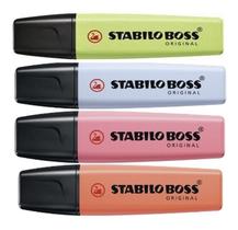 Marca Texto Stabilo Boss Pastel 4 Cores Alta Qualidade