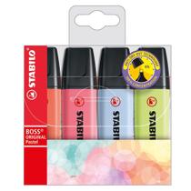 Marca Texto Stabilo Boss Pastel Kit 4 Cores