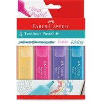 Marca Texto Textliner Pastel Faber Castell Estojo 4 Cores