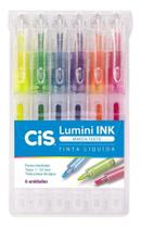 Marca Texto Tinta Líquida Cis Lumini Ink com 6 Cores