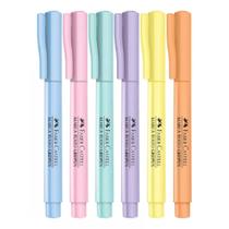 Marca texto tons pastel Faber-Castell Grifpen kit com 06 cores