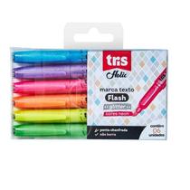Marca Texto Tris Holic Fancy Flash Glitter 6 Cores