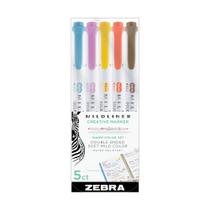 Marca Texto ZEBRA Mildliner Ponta Dupla Cores Quentes c/ 5 cores