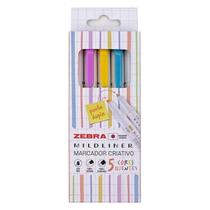 Marca Texto Zebra Ponta Dupla Mildliner com 5 Cores Quentes