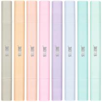 Marca-textos BLIEVE de ponta dupla, sem sangrar, cores pastel