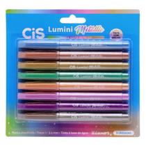 Marca-textos CIS Lumini Metallic Encartelado 08 cores Marca-textos CIS Lumini Metallic Encartelado 08 cores